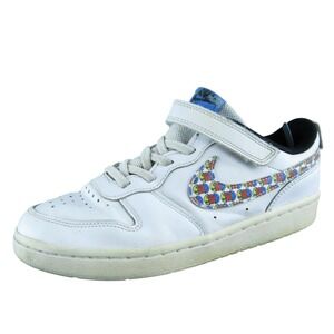 Nike Boys Sneaker Shoes Sz Y 3 Medium Athletic White Synthetic Hook & Loop